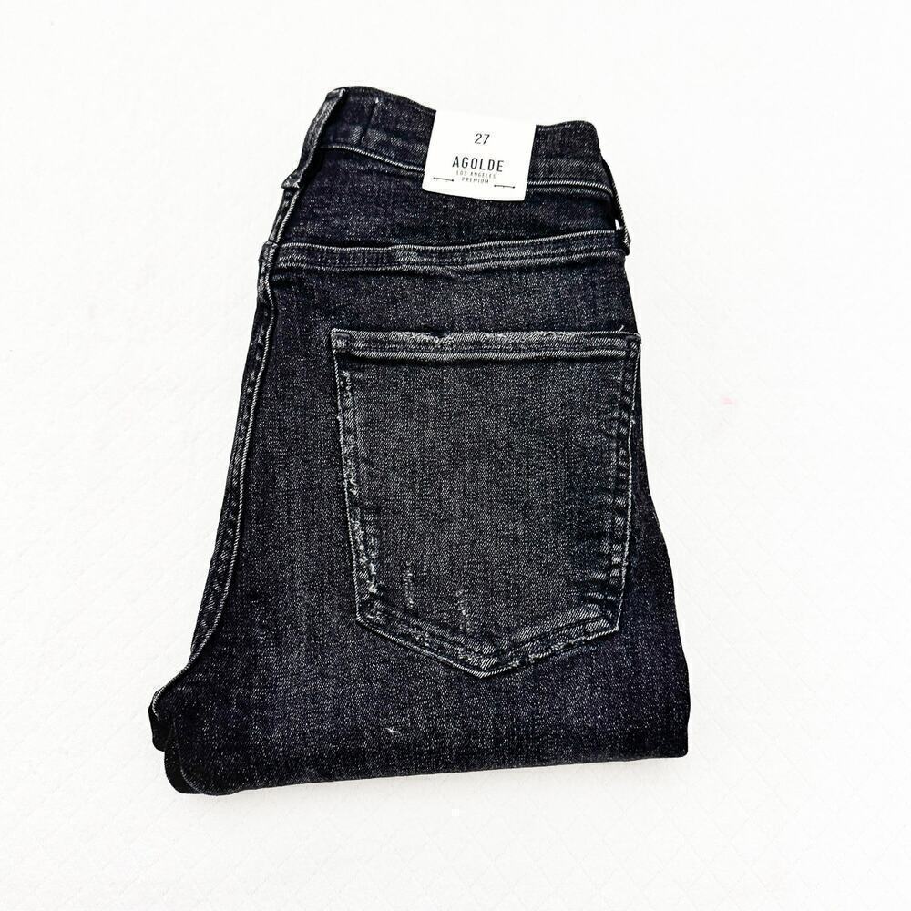 AGOLDE Sophie High Rise Skinny Crop Temple Denim BLK Jeans Size 27 A018C-844 NWT